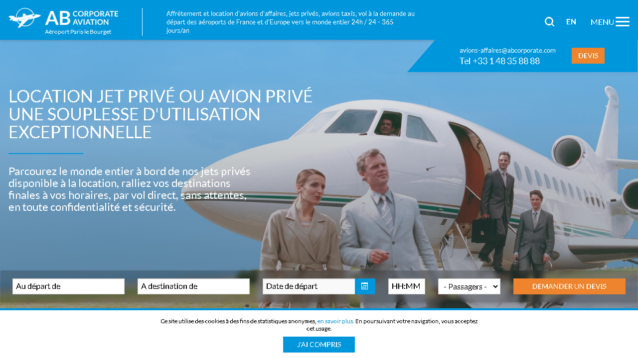 Capture d'écran de http://www.abcorporate-aviation.fr